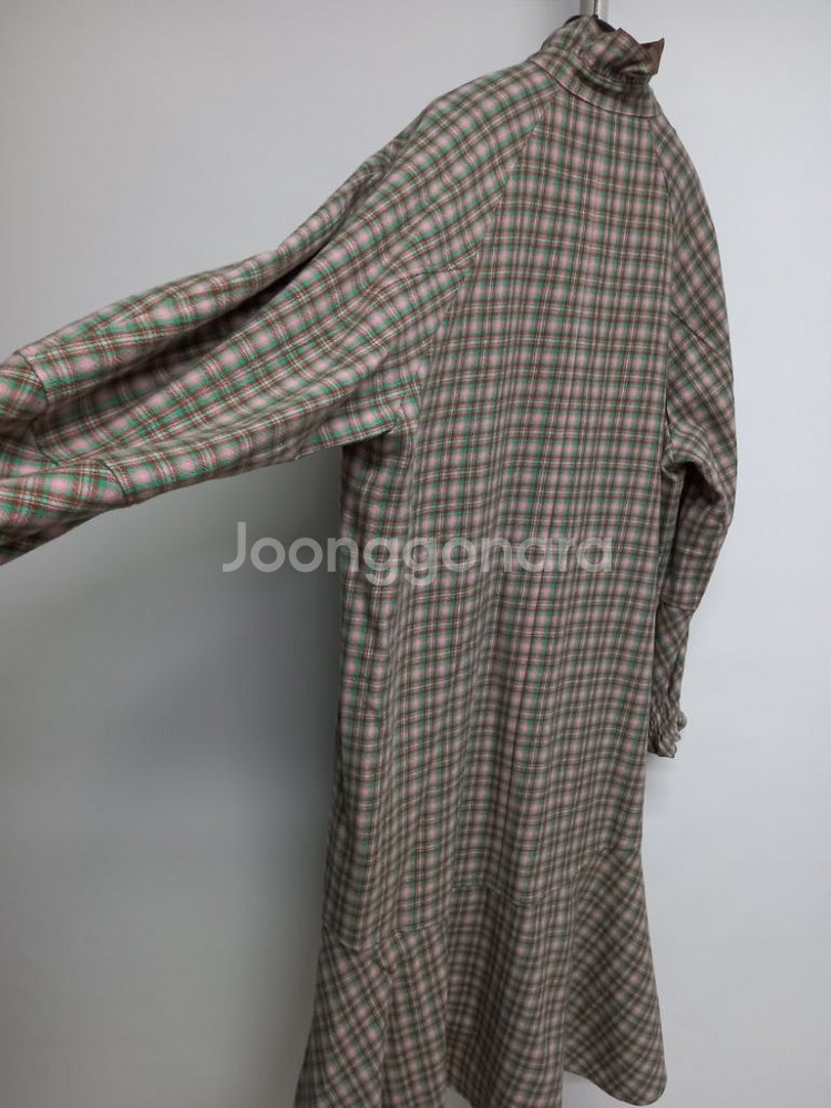 시스템 춘추동 체크 패블럼 맥시 롱 원피스 F 44-7--6