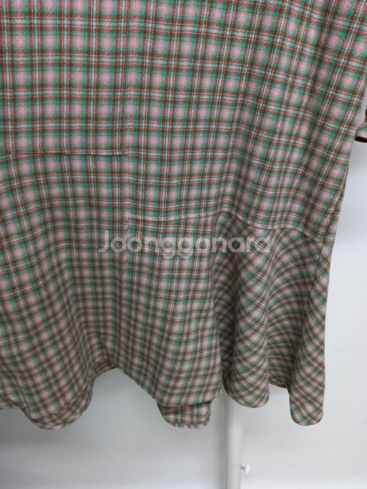 시스템 춘추동 체크 패블럼 맥시 롱 원피스 F 44-7--7