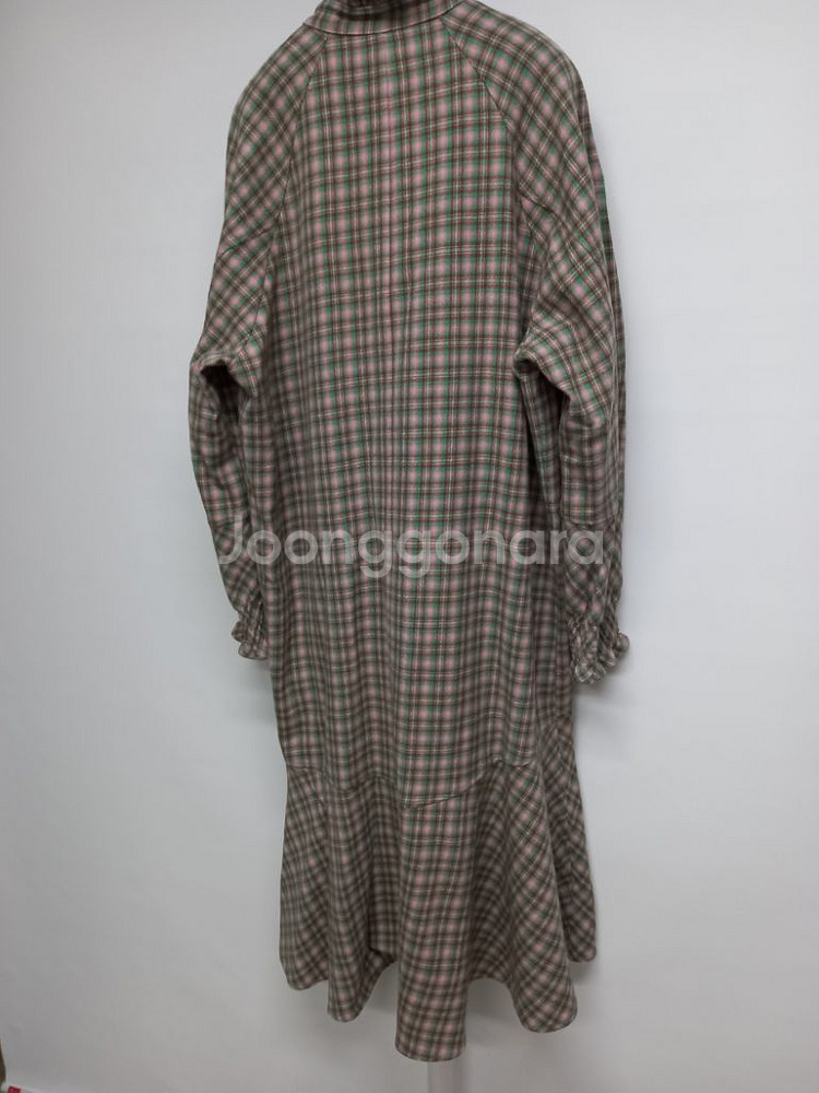 시스템 춘추동 체크 패블럼 맥시 롱 원피스 F 44-7--5