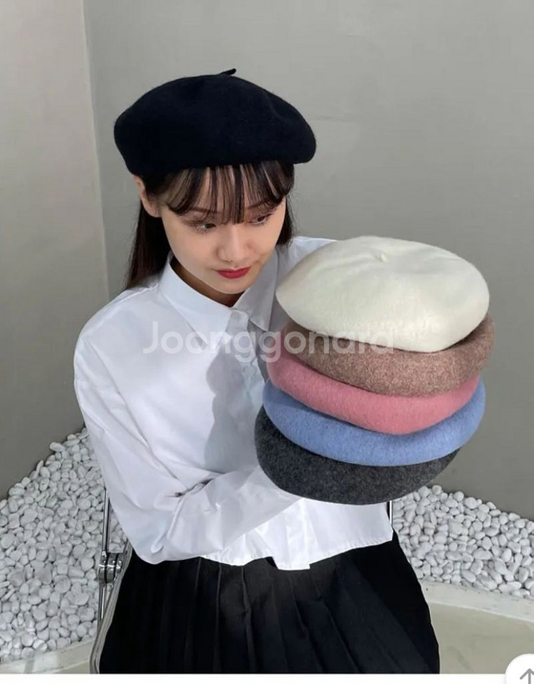 에이블리 아이즈오 베레모 블랙--1