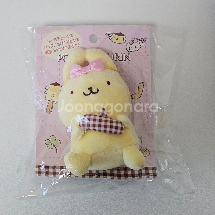 산리오 폼폼푸린 25주년 애니버서리 인형 뱃지 키링--0