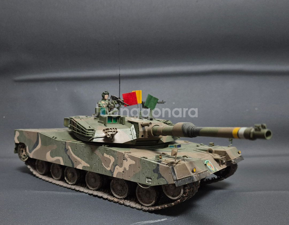 아카데미 K1A1 1/35 완성작 판매--2