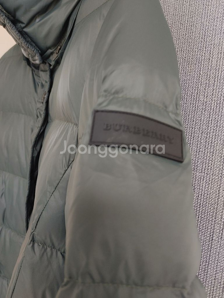 BURBERRY정품 초경량 거위털롱패딩 다크그린 폴리아--3