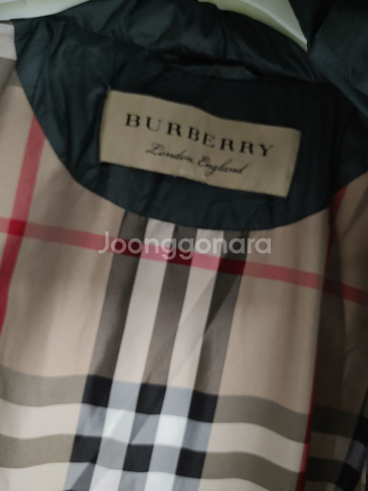 BURBERRY정품 초경량 거위털롱패딩 다크그린 폴리아--6