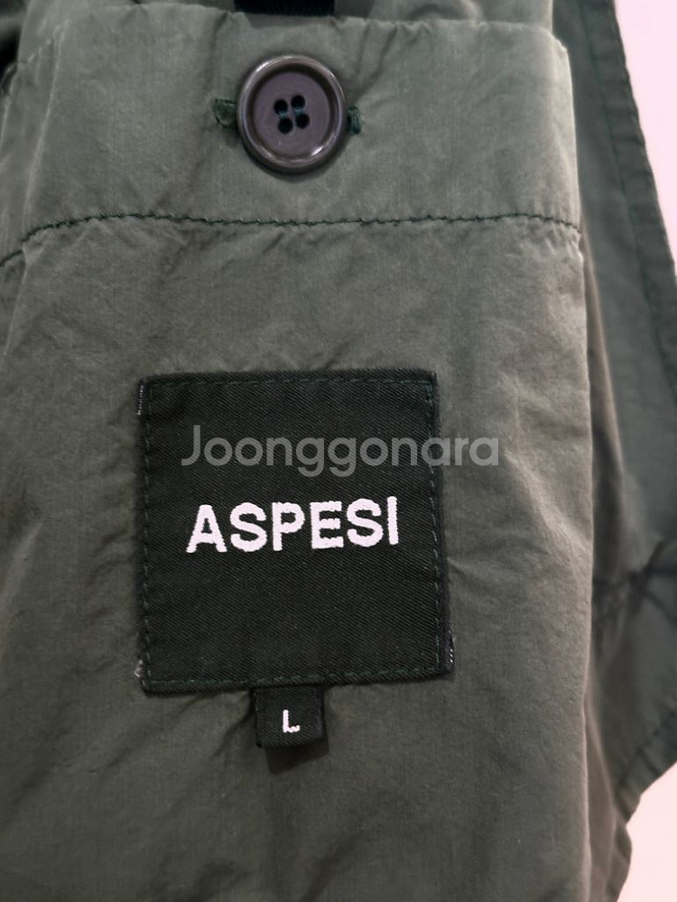 ASPESI 딥그린 나일론 맥코트 (L, 민트급)--4