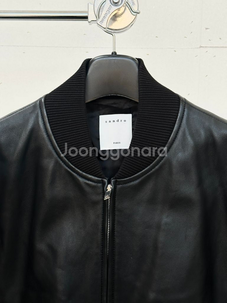 산드로옴므 염소가죽 블루종 자켓(블랙,L/민트급)--2