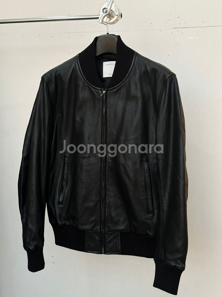 산드로옴므 염소가죽 블루종 자켓(블랙,L/민트급)--1