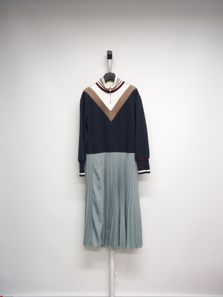 주크 ZOOC 춘추동 니트 플리츠 롱 원피스 55--0