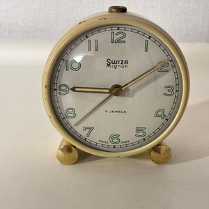 스위스 Swiza 빈티지 태엽 탁상시계 하자품 #2