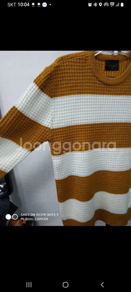 95-100 meteor 라운드 스트라이프 니트 새상품--4