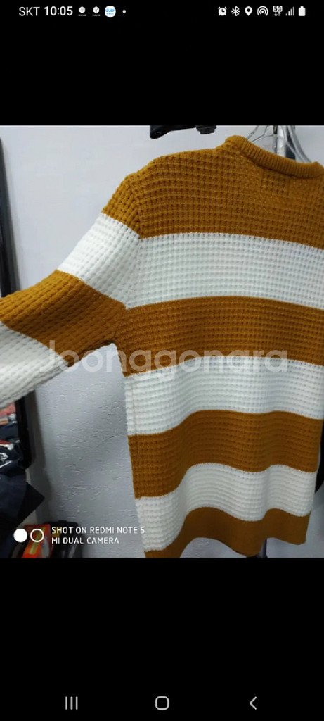 95-100 meteor 라운드 스트라이프 니트 새상품--6