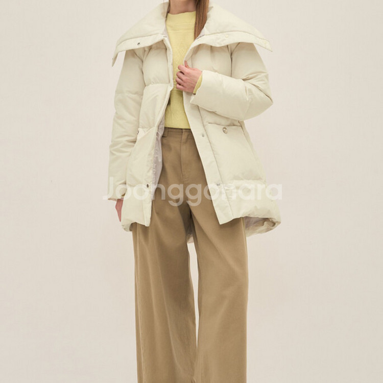 시스템 system 하이넥 벨티드 구스 다운 점퍼--2