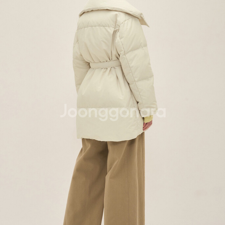 시스템 system 하이넥 벨티드 구스 다운 점퍼--1