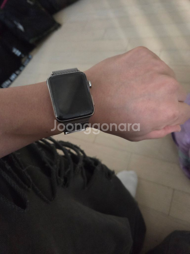 애플워치 1세대 스테인리스 42mm--3