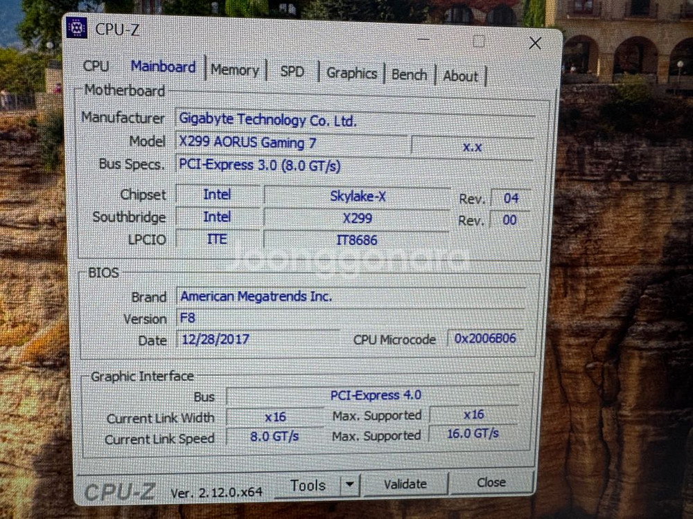 기가바이트 어로스 게이밍7 x299 메인보드--3