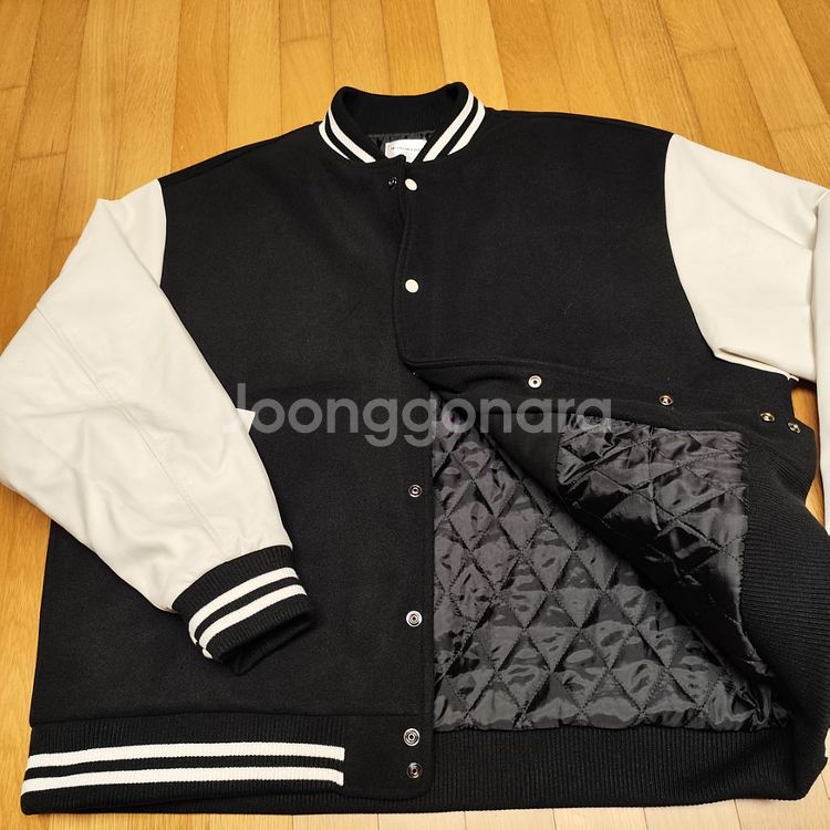 새제품 (4XL) 블랙 야구점퍼 스타디움 자켓 바시티--1