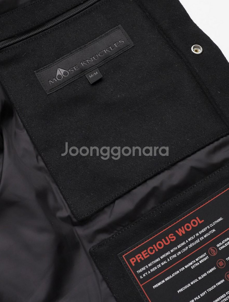 무스너클 웨스트모어 울 재킷 L,XL 블랙 팝니다.--5