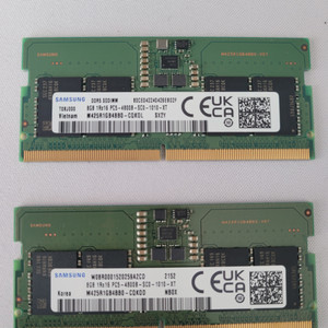 삼성 노트북램 DDR5 4800B 8GB 두개