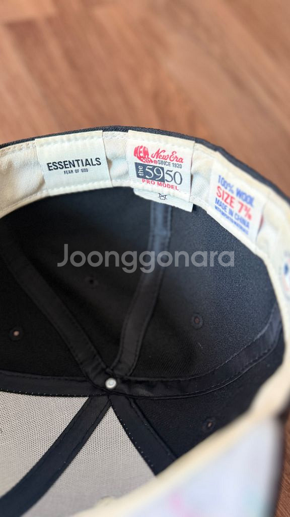 피어오브갓 에센셜x뉴에라 크림블랙 738--5
