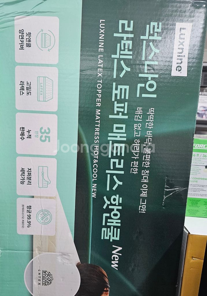 럭스나인 라텍스 토퍼(8.0cm) & 핫앤쿨 패드싱글--1