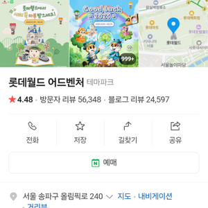 롯데월드종합 종일권(당일가능)38000