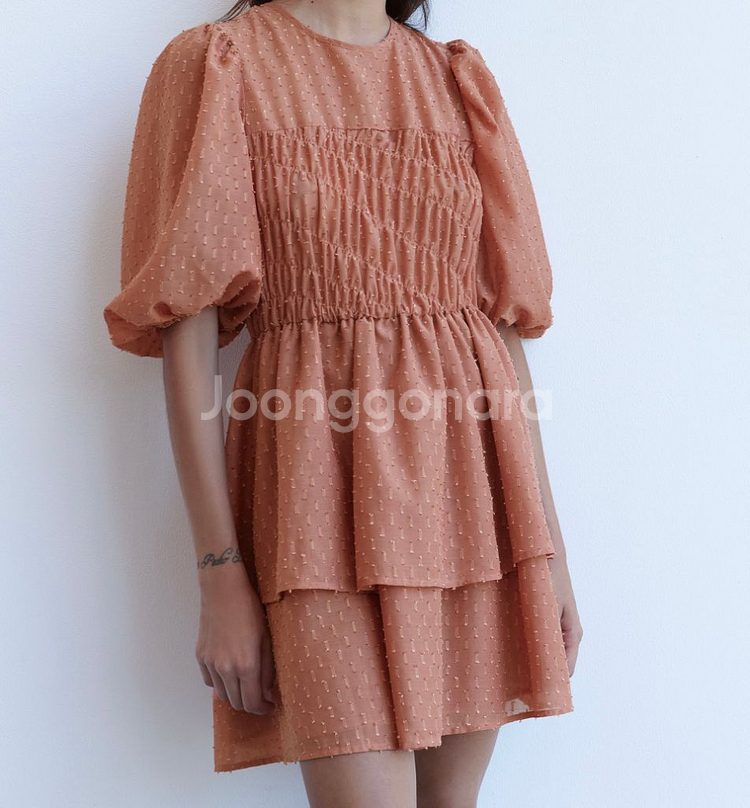 택부착) 자라 프릴 원피스--3