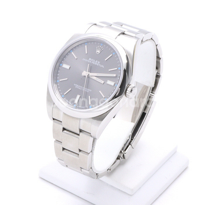 롤렉스 오이스터 퍼페추얼 39MM 다크로듐 시계--3