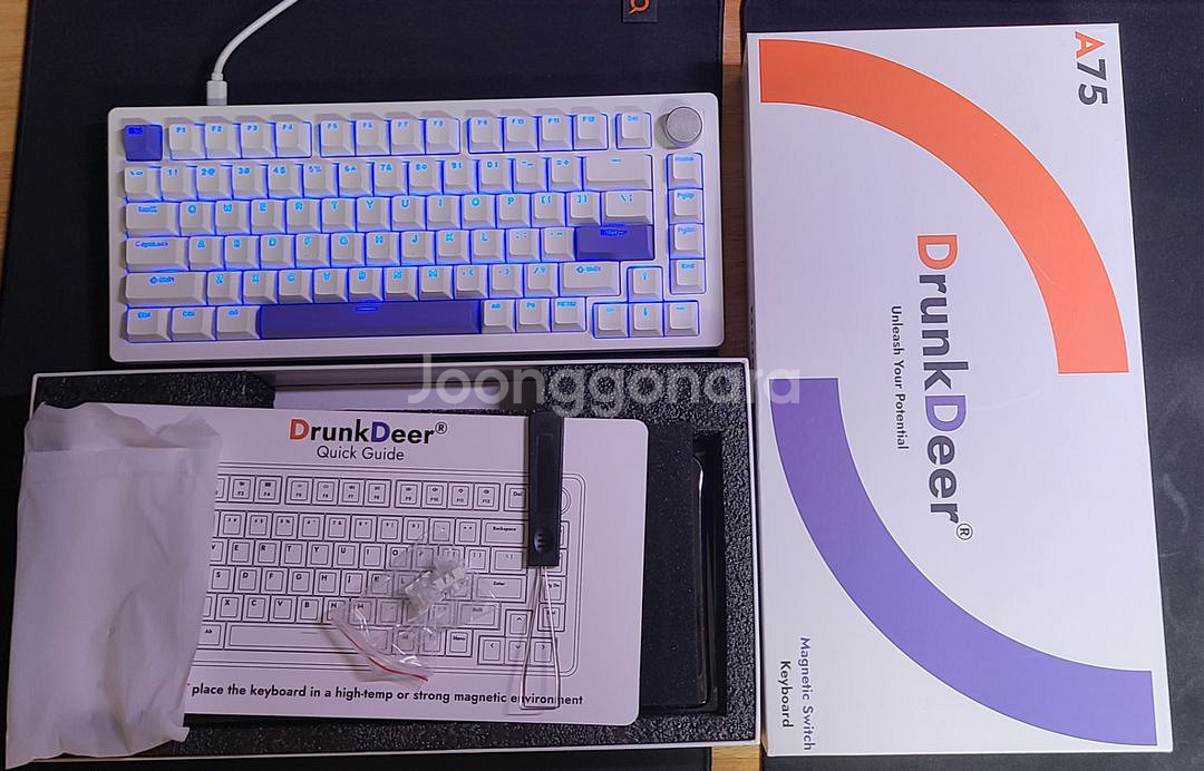 드렁크디어drunkdeer a75 래피드트리거 키보드팜--1