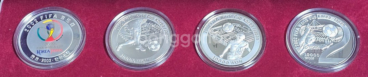 2002한일월드컵 기념 은화 2차 4종 세트--1