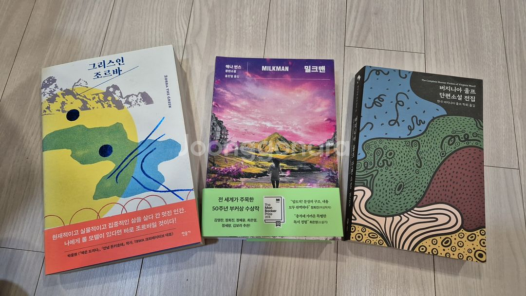 도서 그리스인 조르바, 밀크맨, 버지니아 울프 등--1