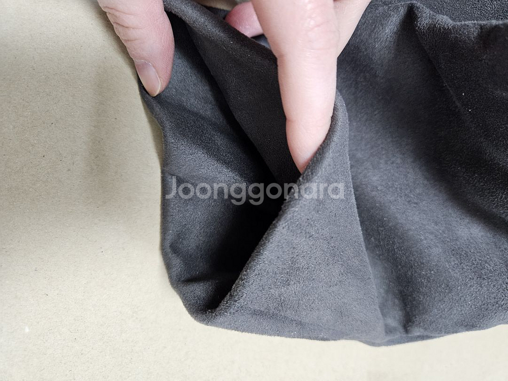 급매) 따뜻한 스웨이드 7cm 부츠 하이힐 그레이 24--4