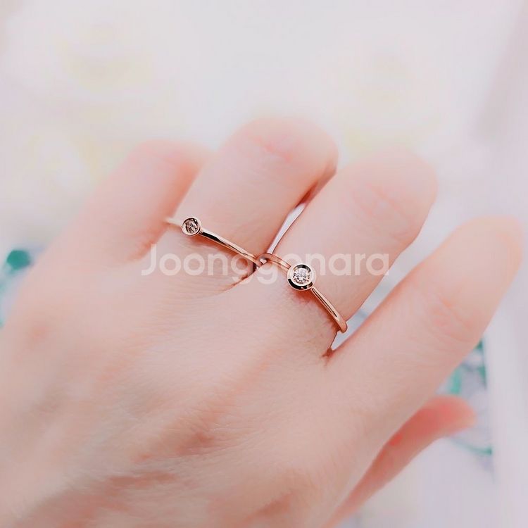 18k 원포인트 다이아 반지--4