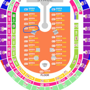 콜드플레이 4월 25일(금) 스탠딩 711n번 2자리