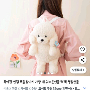 푸들 강아지 인형 가방