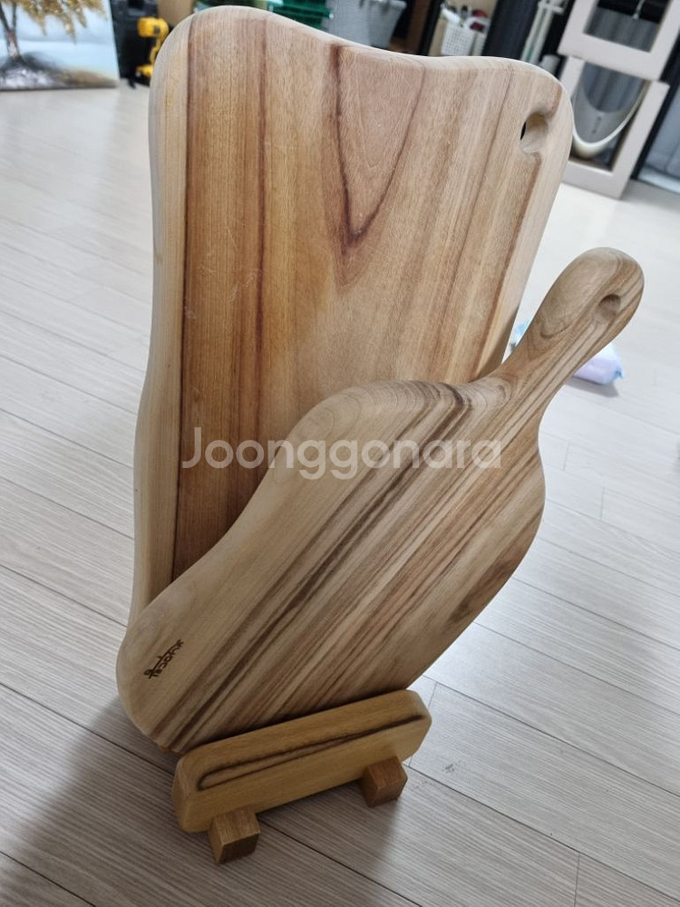캄포 통원목 도마 (스퀘어 라지 + 핸들프리 라운드)--1