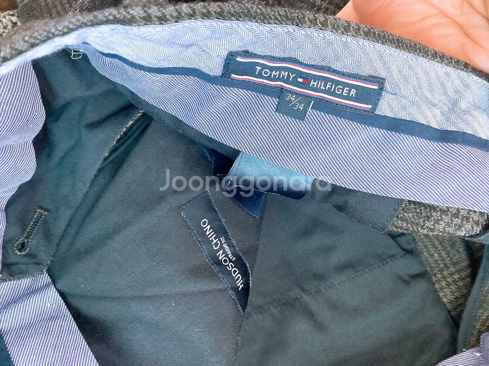 (32인치)타미힐피거남자울100%모직바지--3