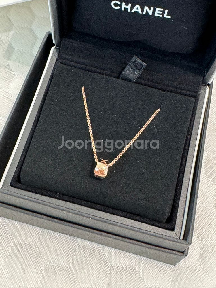 샤넬 코코크러쉬 목걸이 네크리스 베이지골드--1