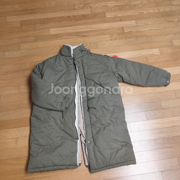 새제품 (3XL) 양털 내피 야상 개파카 카키--2