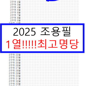 2025조용필(대전) 1열 명당 2장가격입니다.