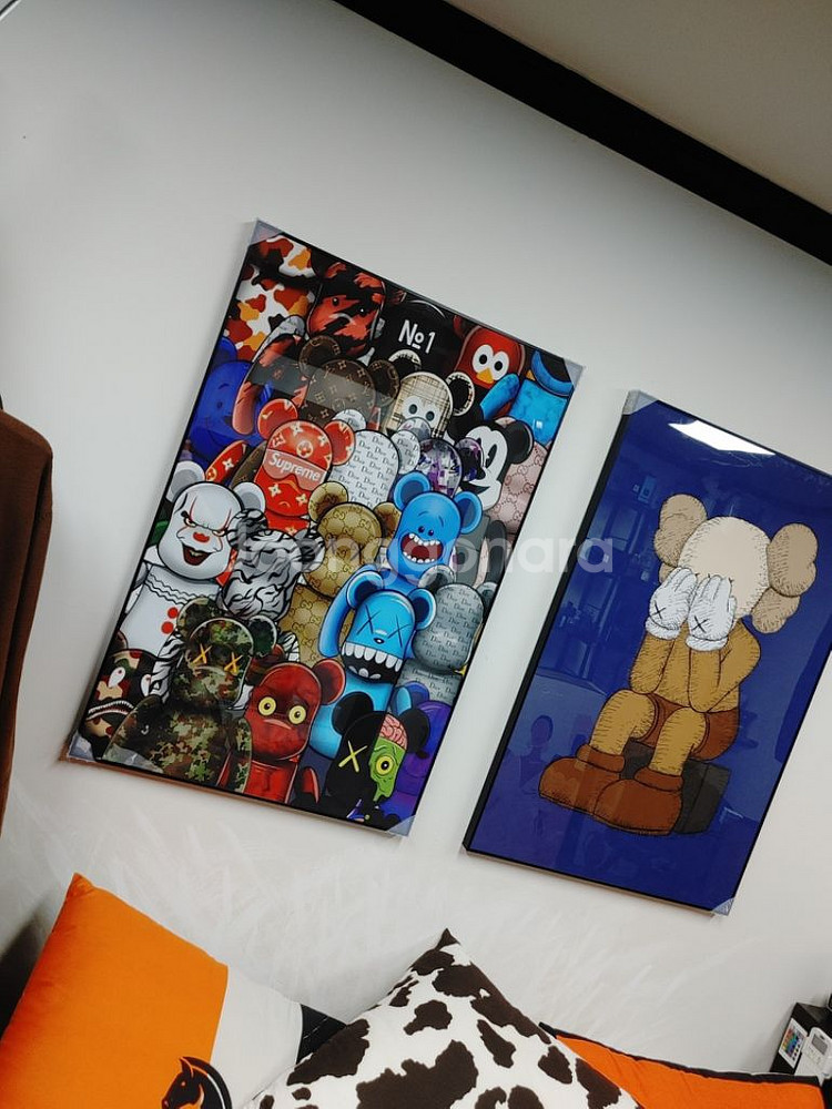 베어브릭 카우스 피규어 대형 그림 액자 인테리어소품--5