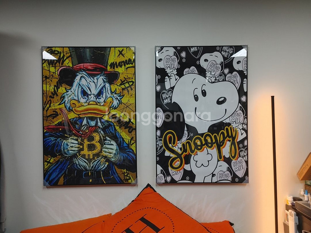 도널드덕 비트코인 스누피 대형 그림 액자 인테리어 예술--6