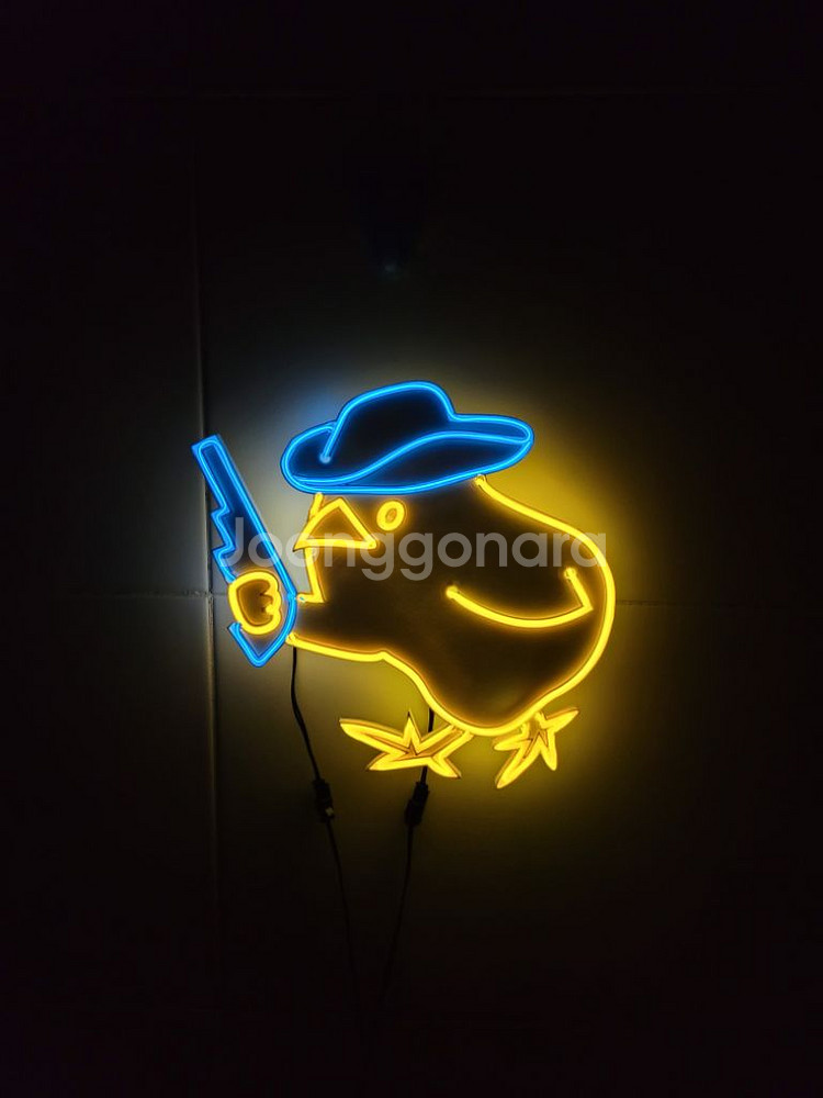 네온사인 병아리 카우보이 led 램프--2