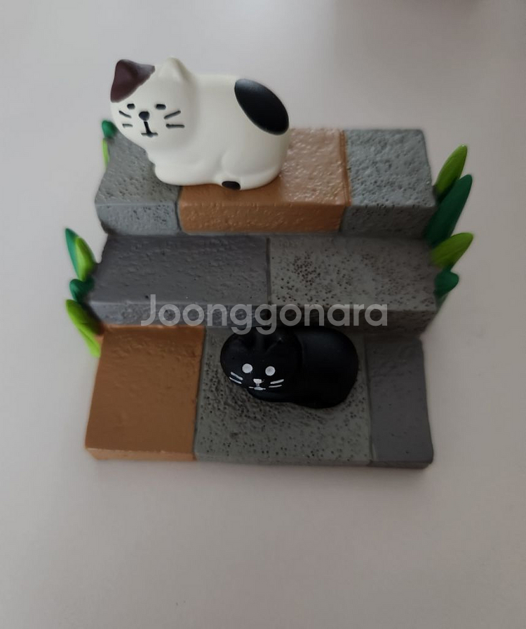 고양이 계단 장식품 냥이 메모꽂이 명함꽂이--1