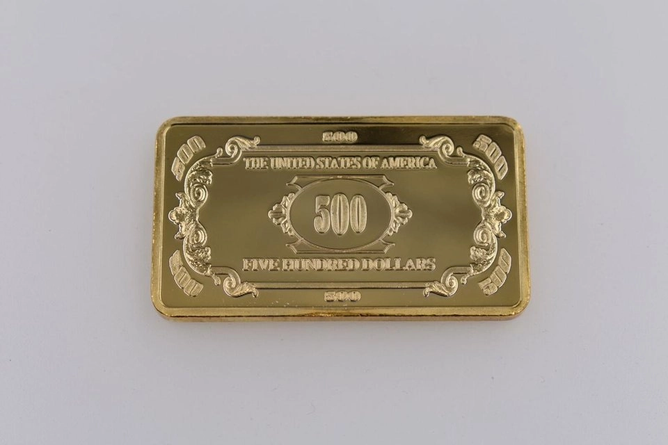 새 24K 1918년 500달러 GP 1온스 골드바 이미지
