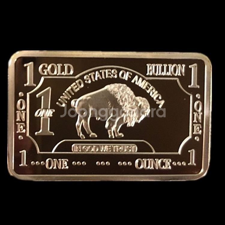 새 24K 버팔로 코팅 GP 1온스 골드바 황금 수집--2