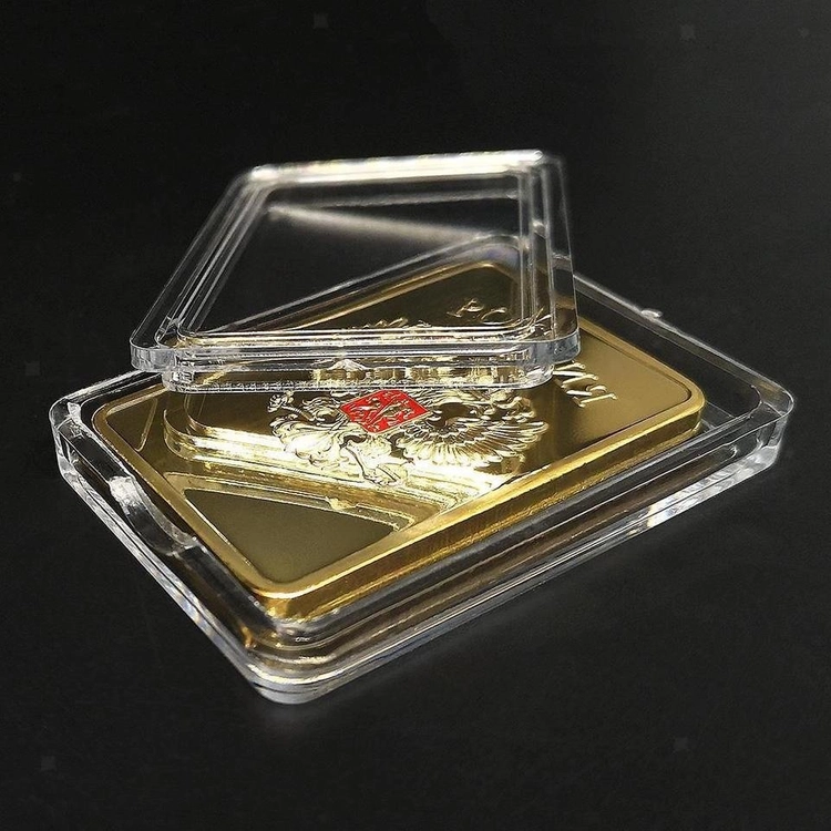새 24K 도금 러시아 CCCP 골드바 황금 기념주화 금괴 모형 소련 USSR 기념품 수집용 컬렉션 전시 장식 취미 이미지