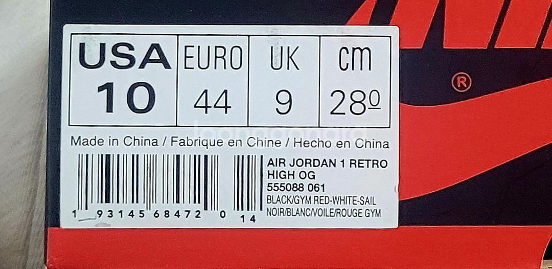 Jordan 1 Retro High OG Gym Red--8