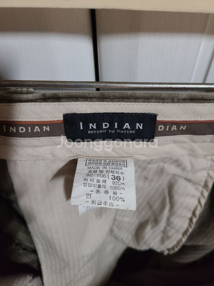 INDIAN (인디안) 코듀로이 바지 판매합니다..--4
