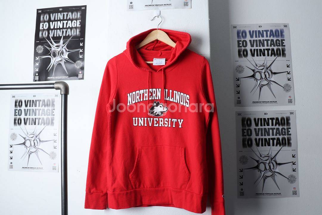 W(2XL) 챔피온 후드티셔츠 빅사이즈 레드 기모--1