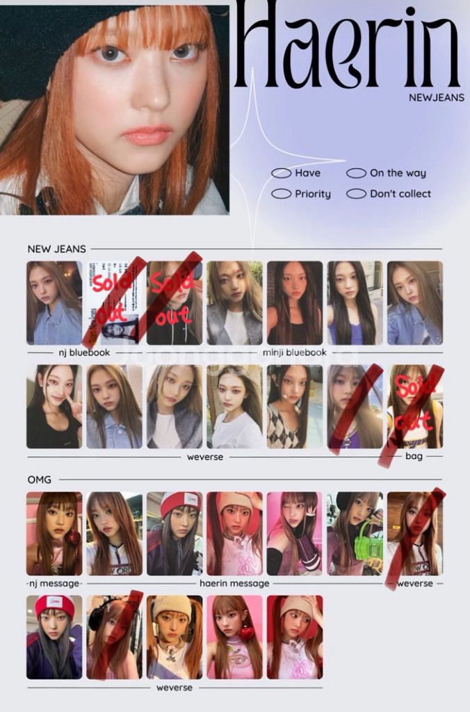 뉴진스 블루북 OMG 가방버전 포카 양도--2